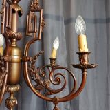 Lustre Louis XVI en bronze et laiton