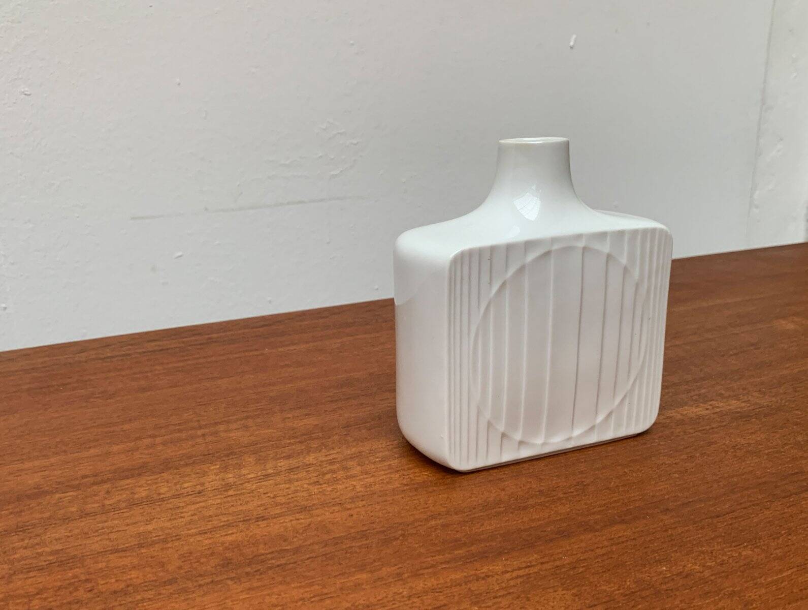 Vintage minimalist porcelain vase from Fürstenberg, Germany.