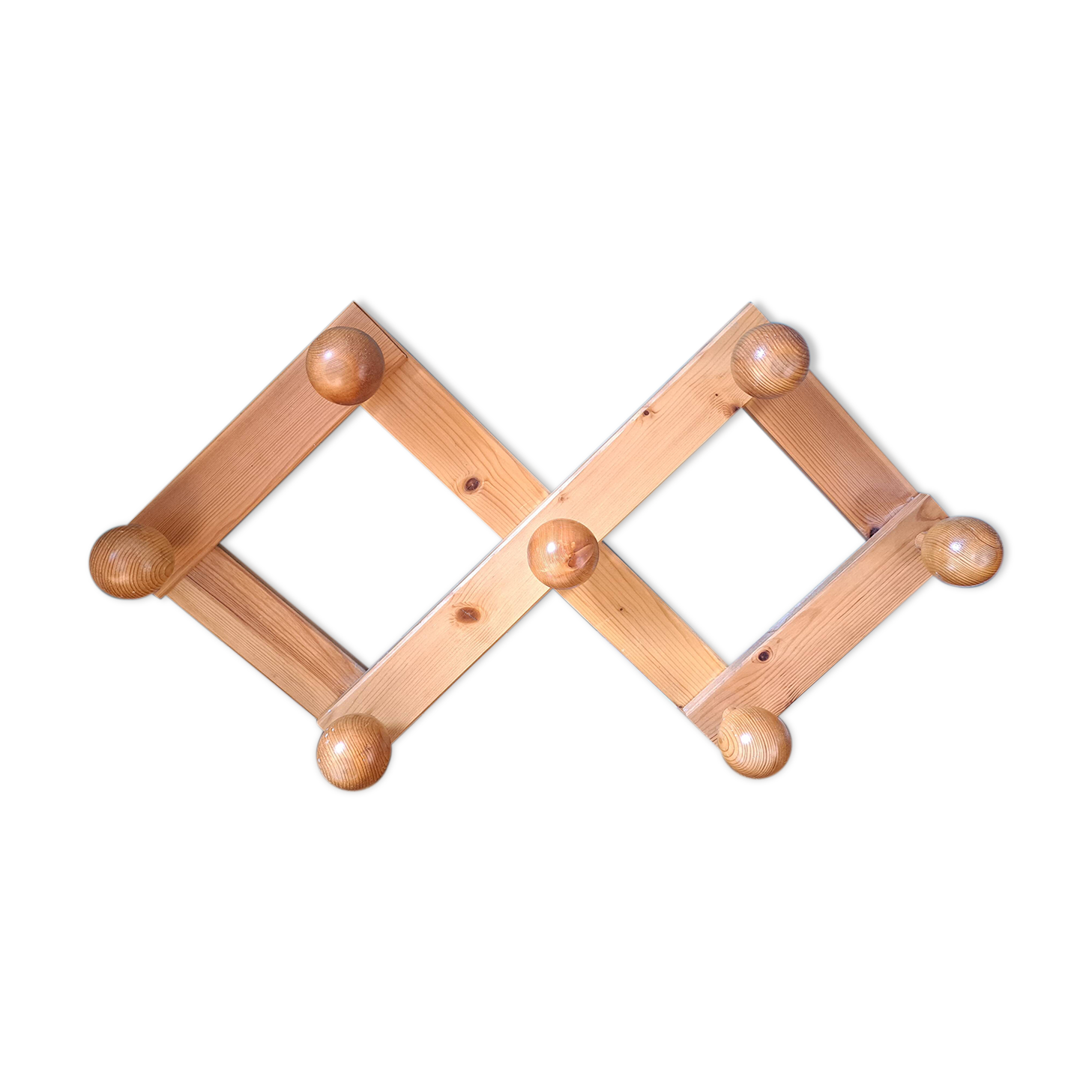 Portemanteau extensible en pin