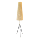Mid-century tripod floor lamp, cord shade, 1950s-60s.