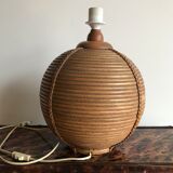 Rattan table lamp Italy 70s