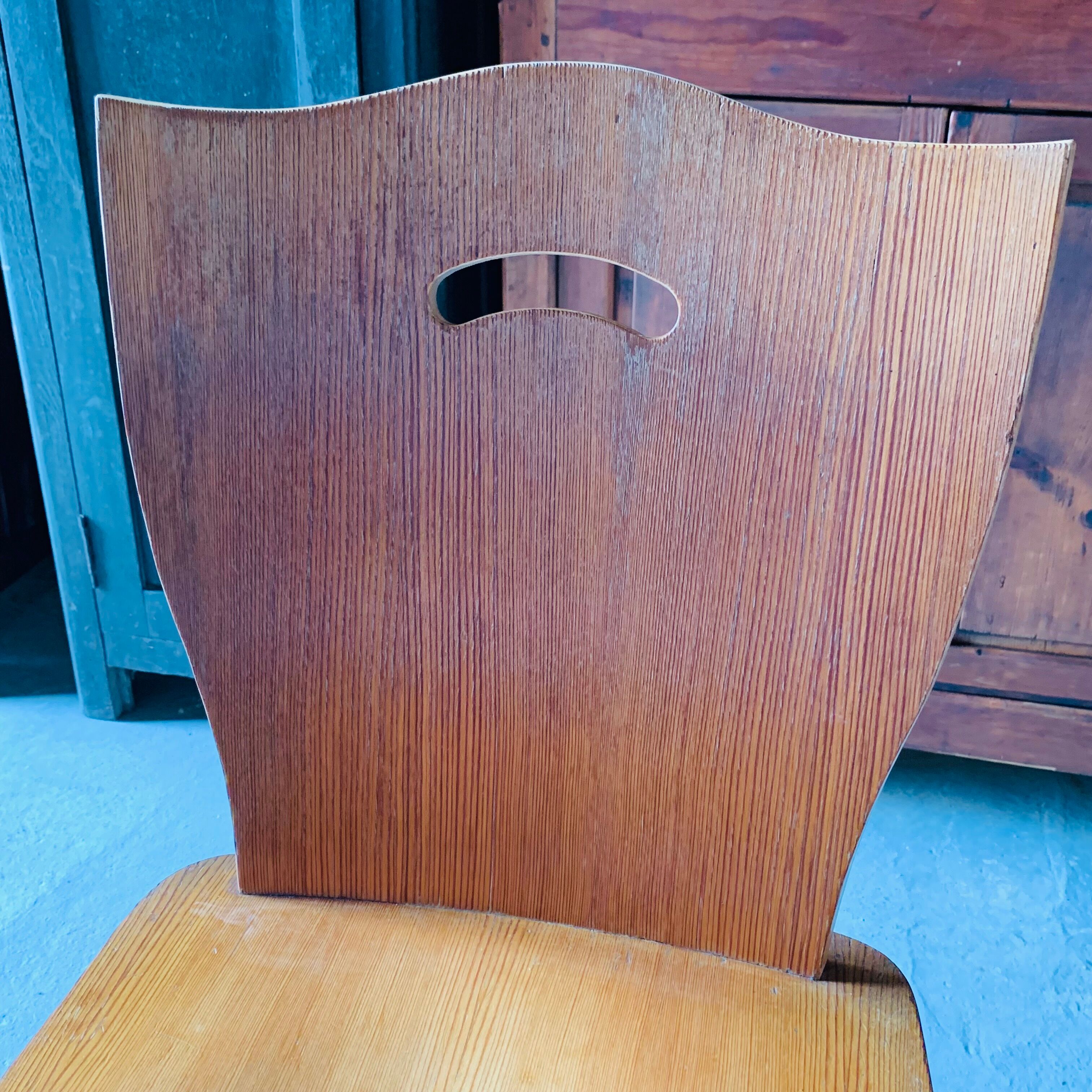 Paire de chaise bois blond  - 1960's