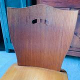 Pair of blond wooden chairs - 1960's