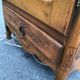 Antique French fruitwood bonnetiere armoire, 18th century