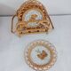 Set of 6 butterfly wicker coasters