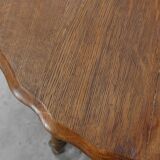 Solid Oak Carved Side Table with Barley-twist legs, France ca. 1890