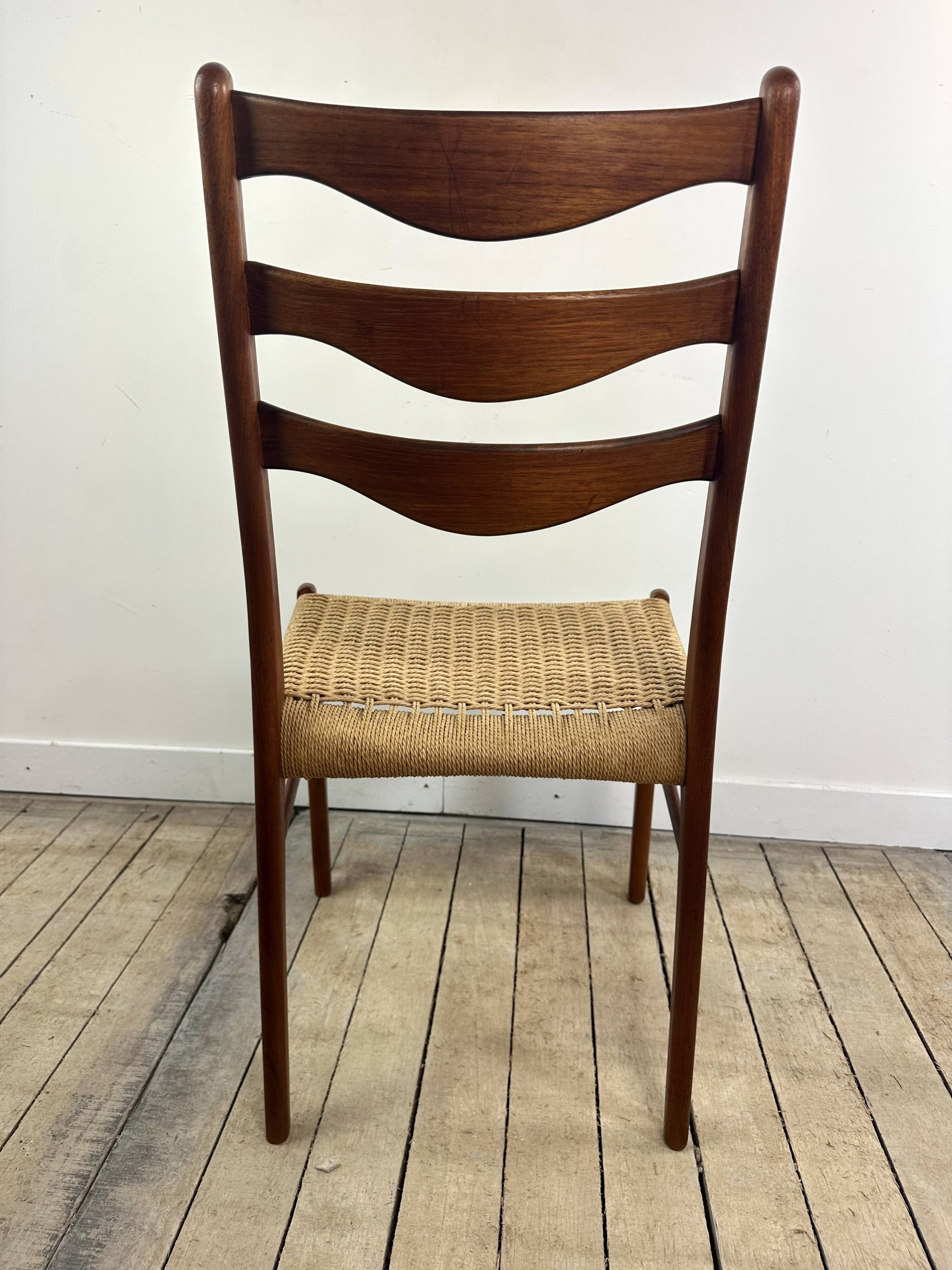 Danish vintage chairs (set of 8) by Arne Wahl Iversen 1960s