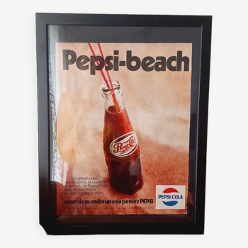 Affiche publicitaire de presse Pepsi Beach