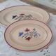 Set of 2 oval dishes trundles 30s earthenware K&G Lunéville model Denise