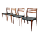 Ensemble de 4 chaises modèle 78 en teck et cuir par Niels O. Møller