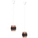 Set of two mid-century copper-colored German pendant lamps
