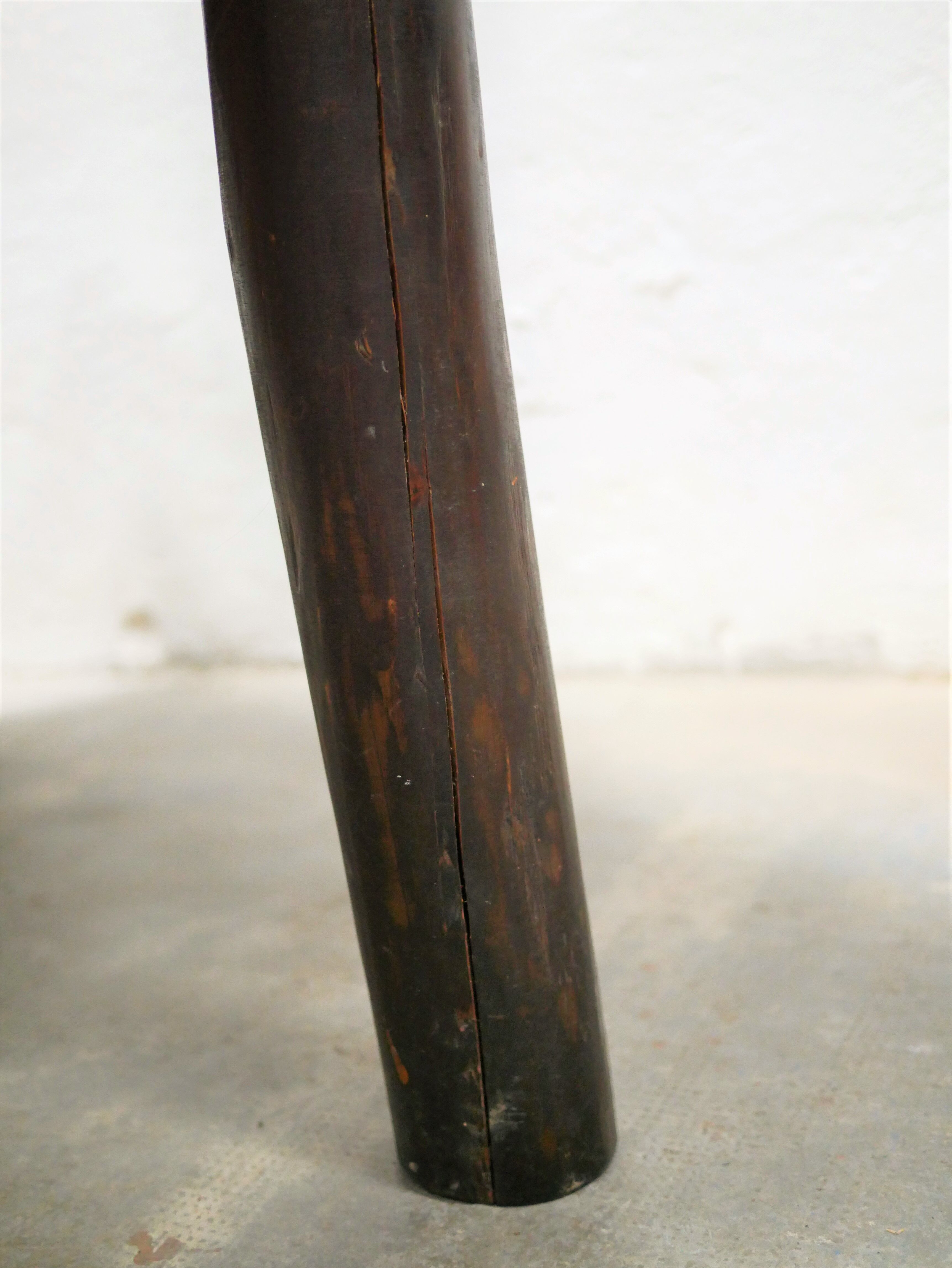 Dining table brutalist chairs in solid wood