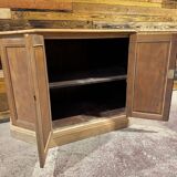 Small auxiliary buffet in sandblasted walnut - 1950s design