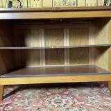 Vintage low sideboard in parqueted oak 1960