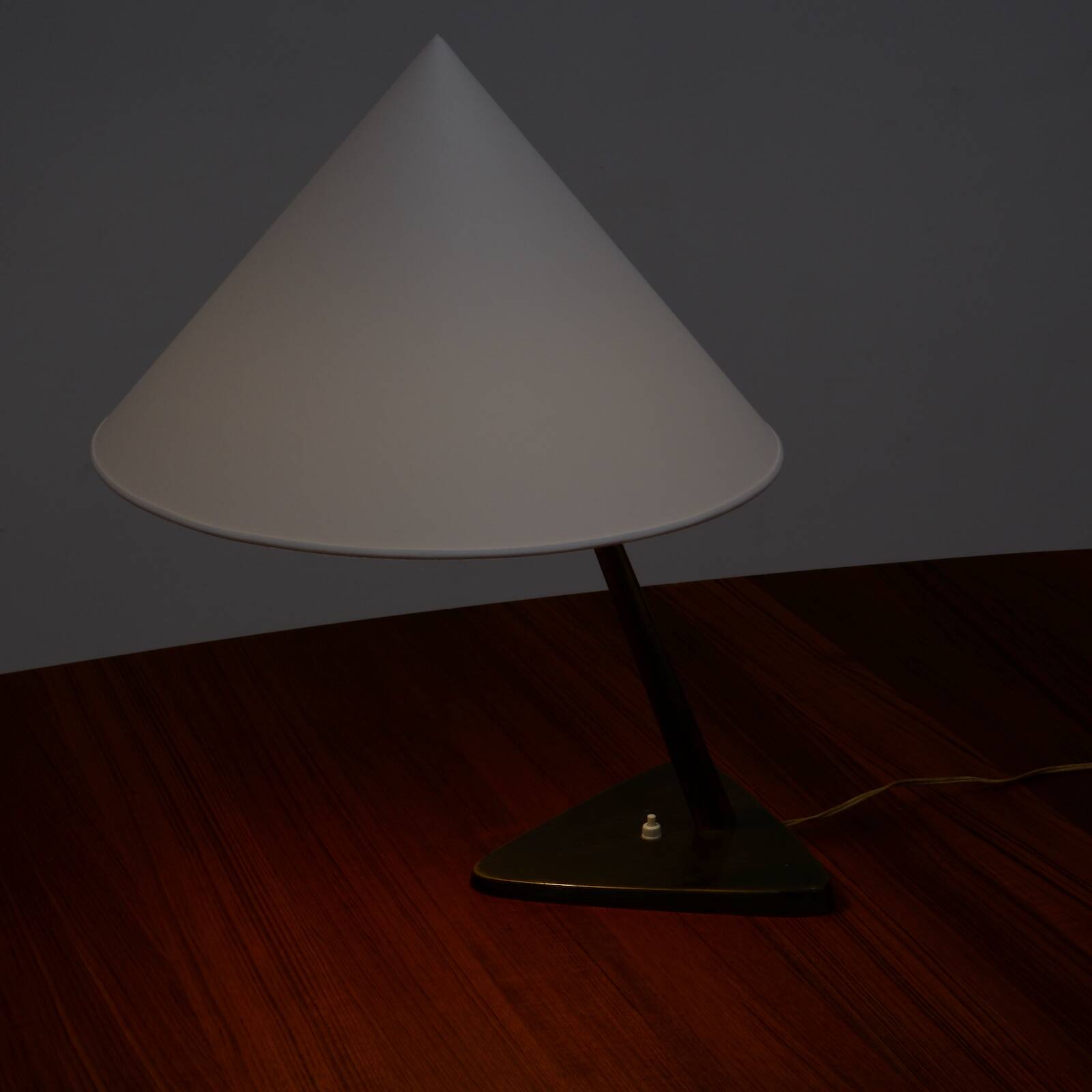 Brass table lamp with in the style of Rupert Nikoll