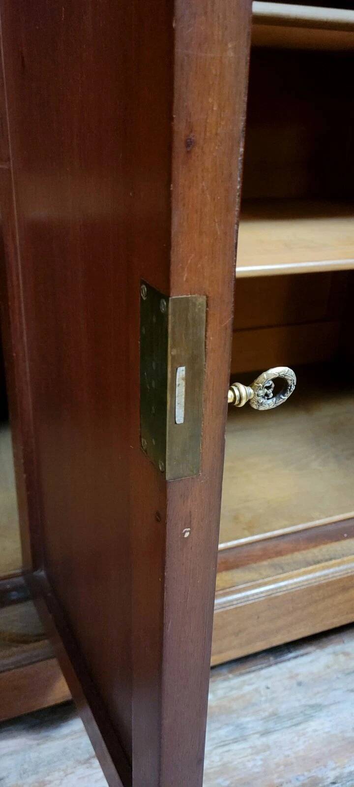 Louis XVI style mahogany and burl wood sideboard, 19th century