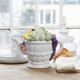 Vintage fruit majolica teapot