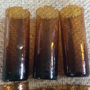Série de 6 verres ambres