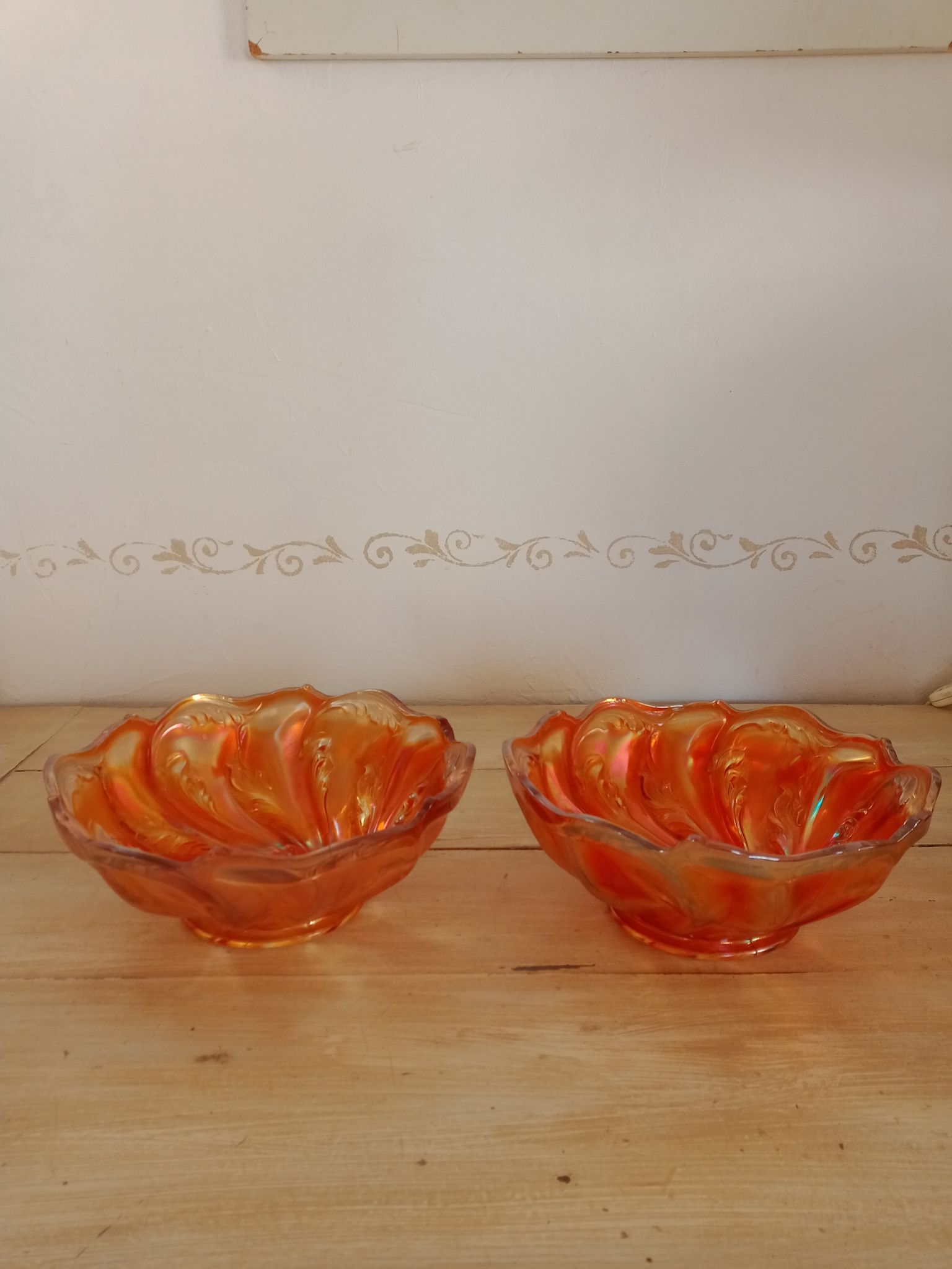 Carnival glass bowls