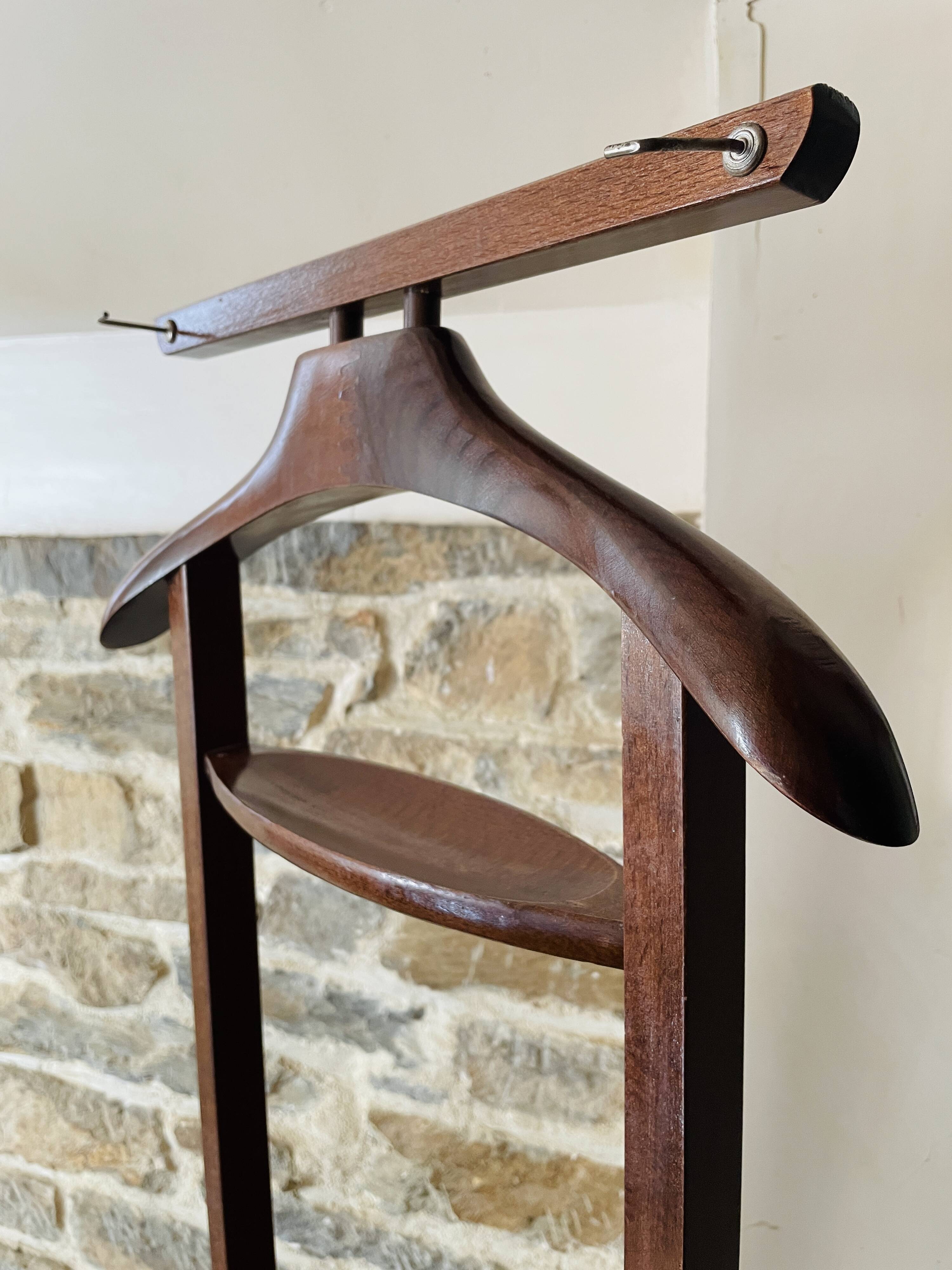 Wooden valet on wheels