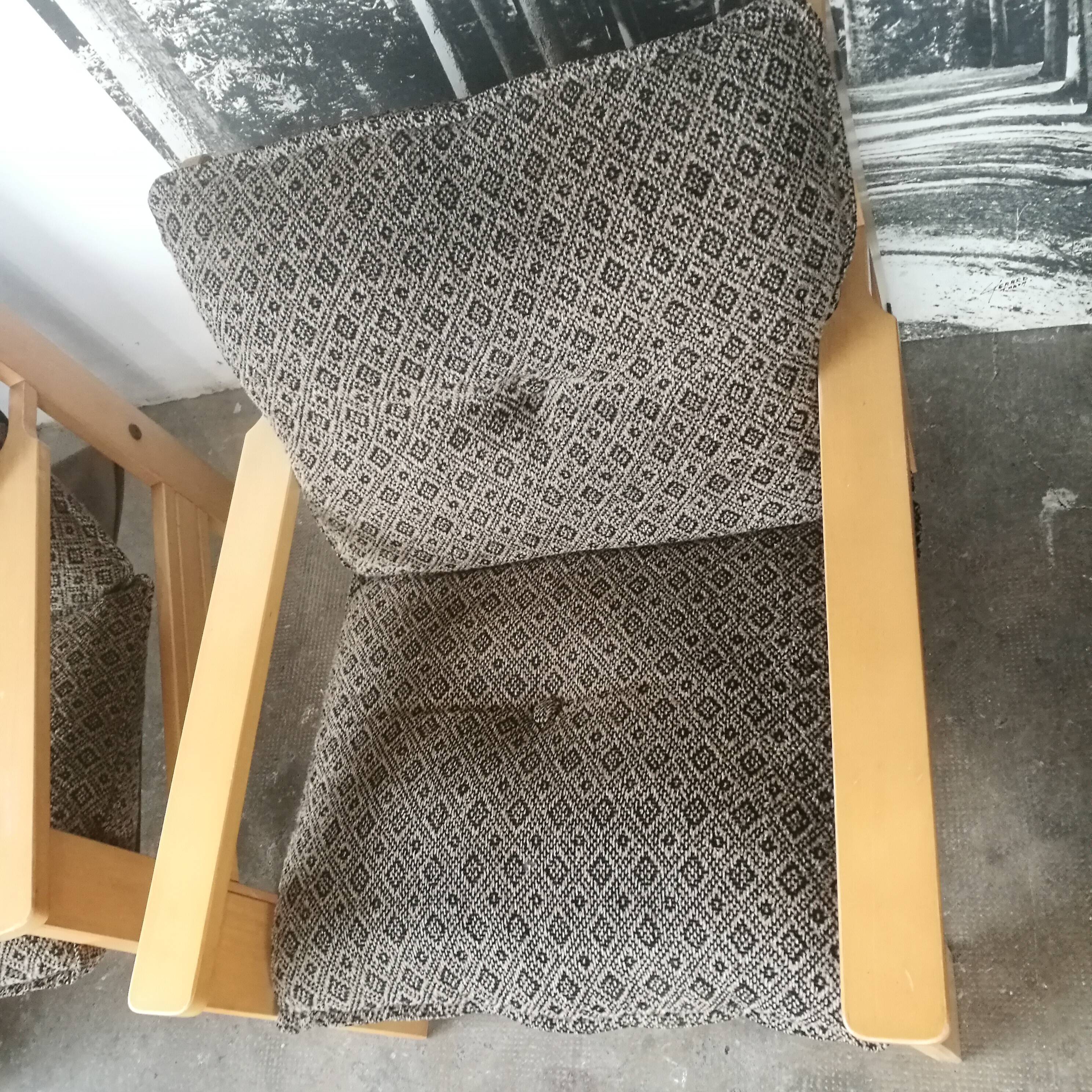 Paire de fauteuils vintage en bois