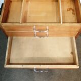 Scandinavian worker / bedside table in wood and metal from the 50s-60s