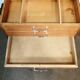 Scandinavian worker / bedside table in wood and metal from the 50s-60s