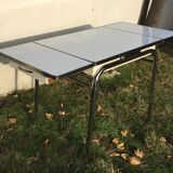 White vintage formica table 60s