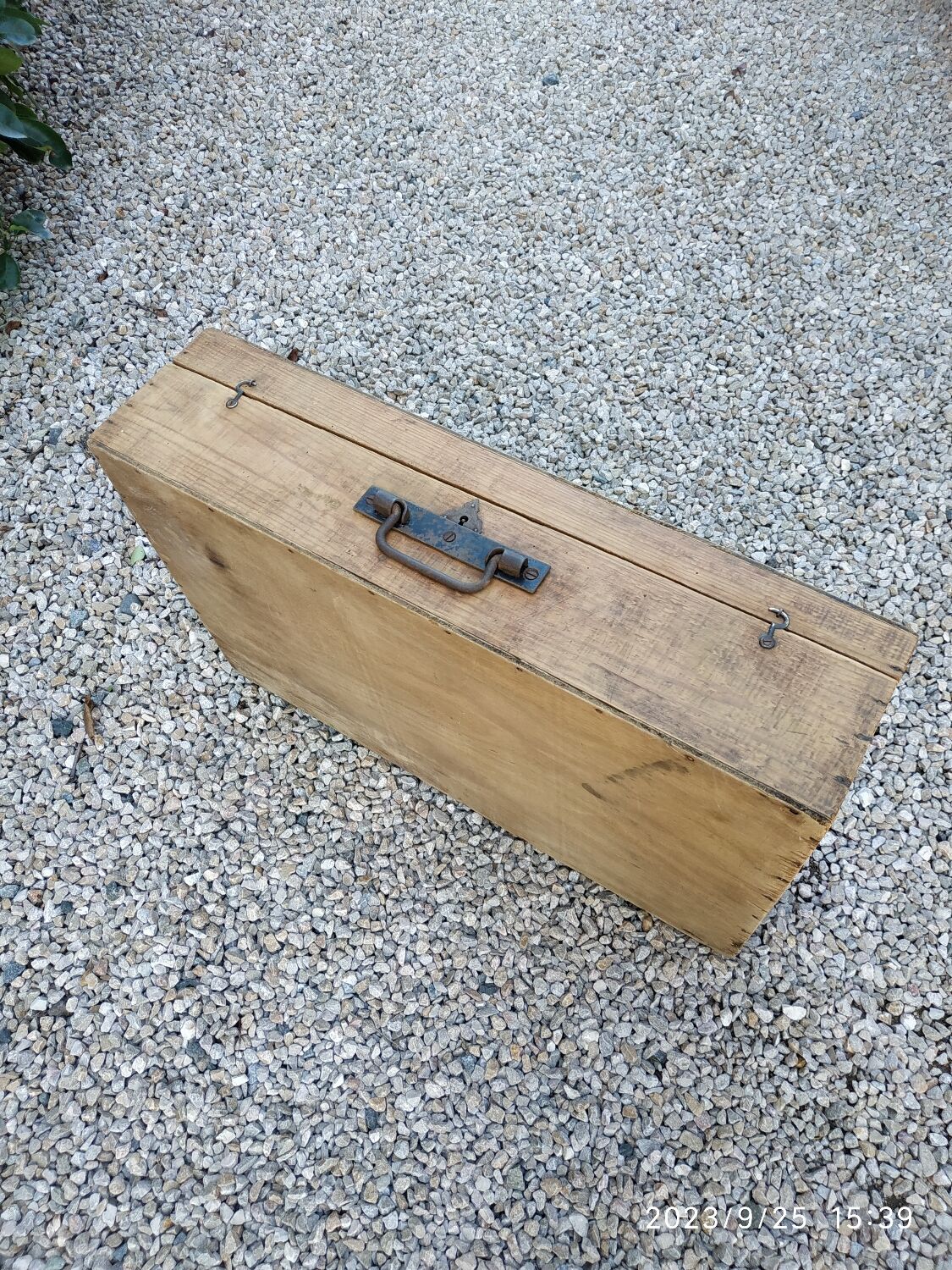 Wooden suitcase