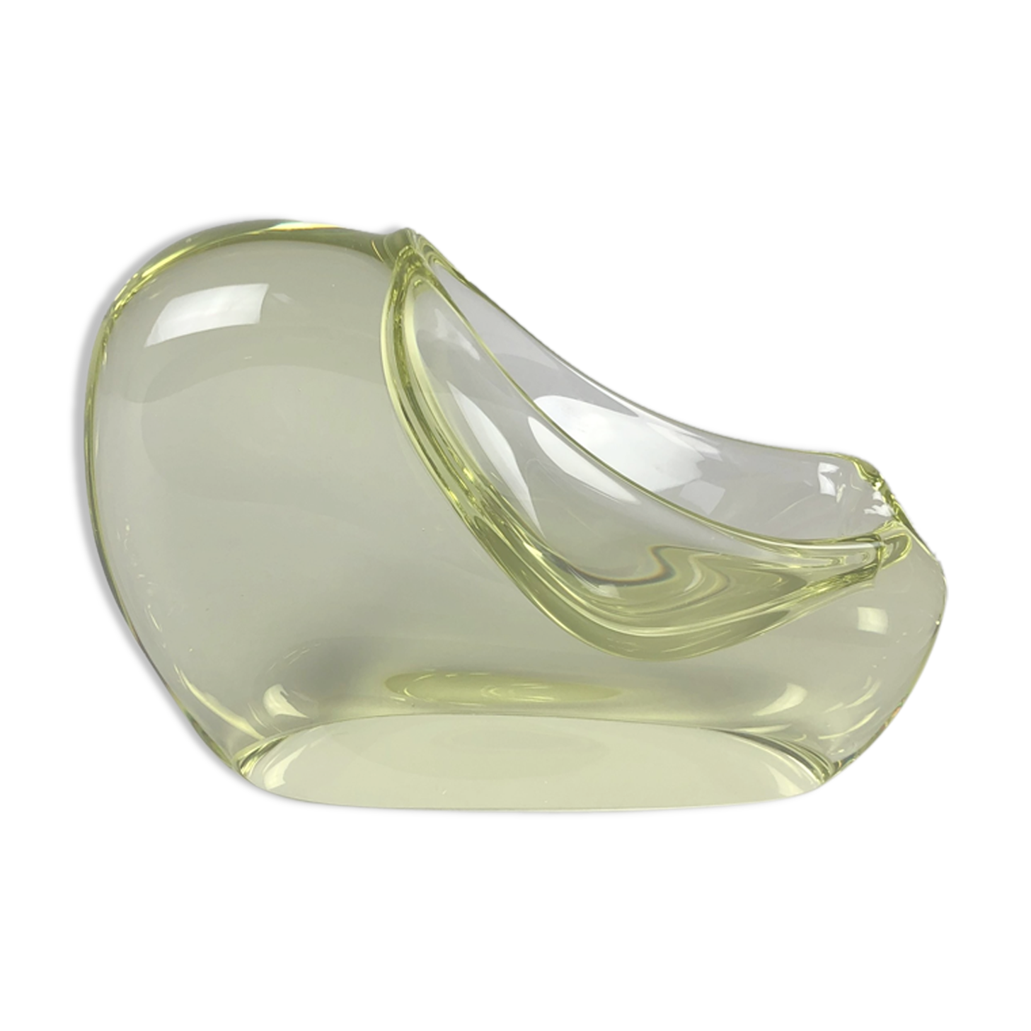Glass ashtray by Miloslav Klinger for Zelezny Brod Glassworks, 1960's
