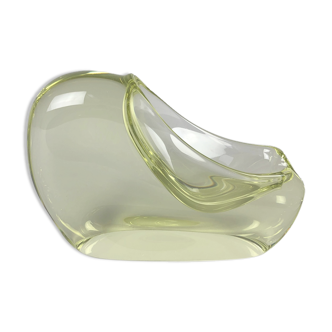 Glass ashtray by Miloslav Klinger for Zelezny Brod Glassworks, 1960's