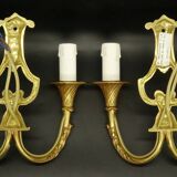 Pair of Louis XV style cage wall lights - bronze from EPI Paris