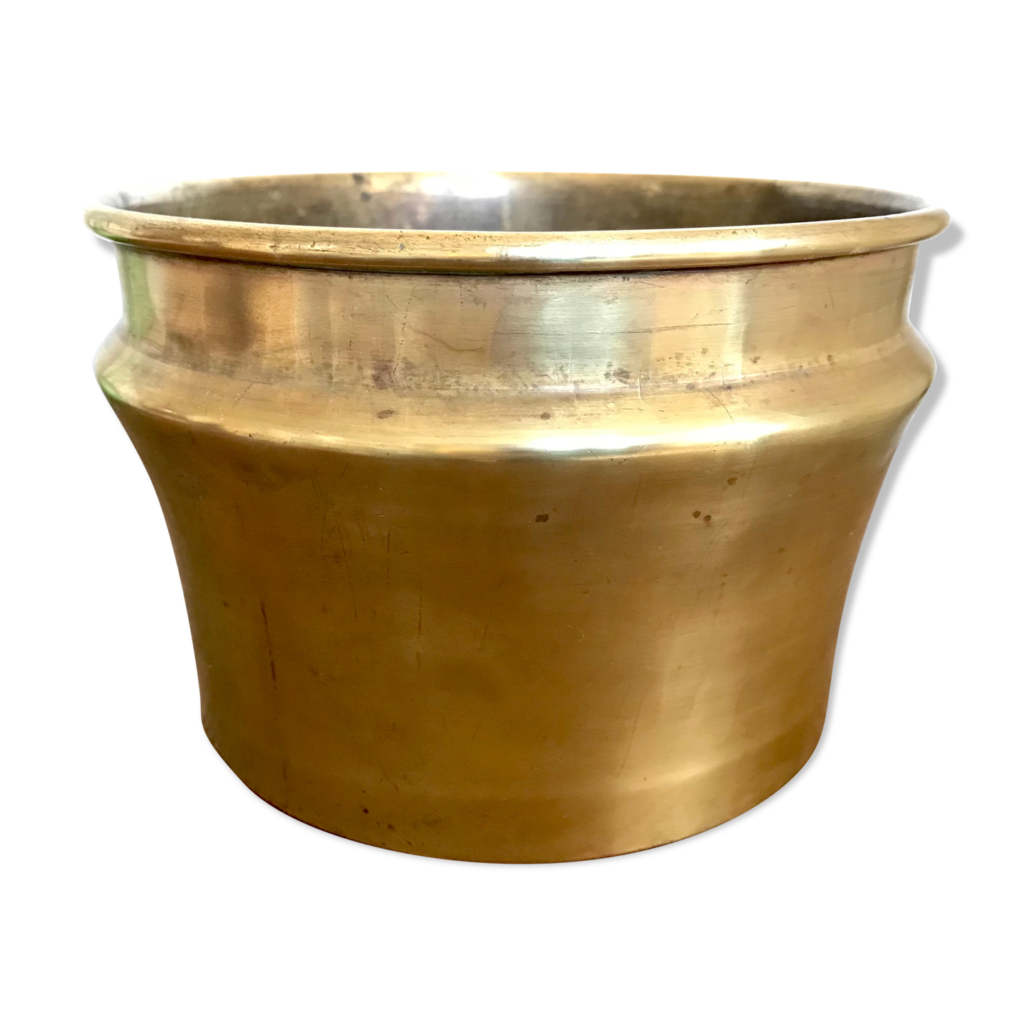 Cache-pot en laiton vintage