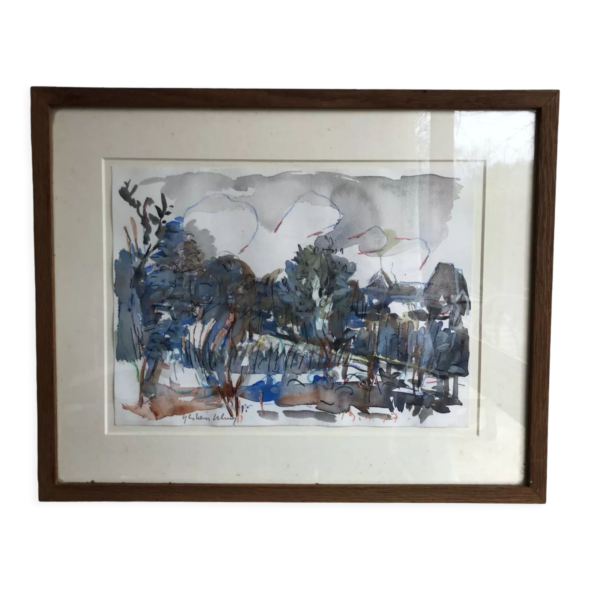 Watercolor landscape Ghislain Uhry