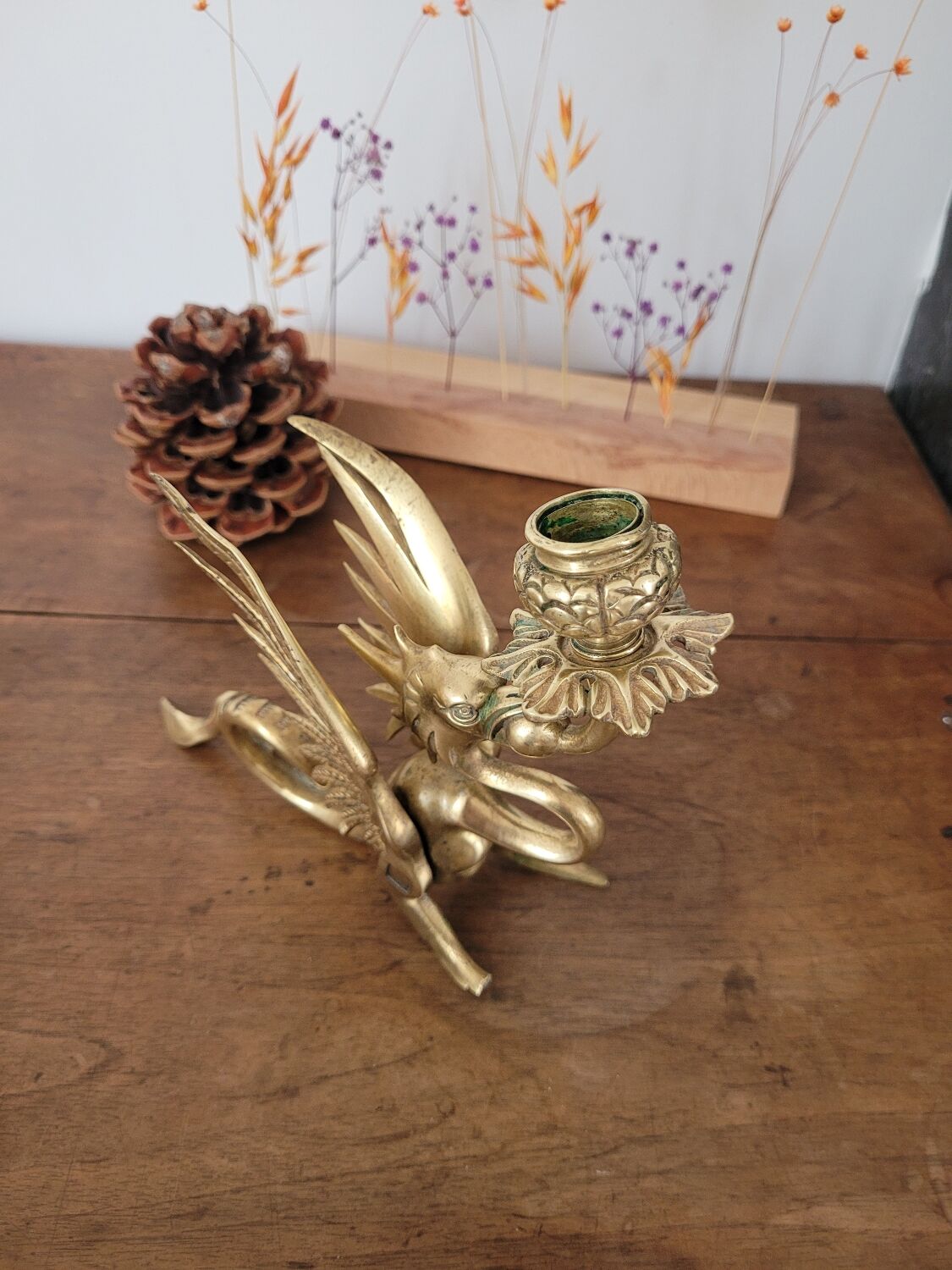 Bronze chandelier dragon no. 2