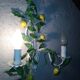 Wire wall lamp decorated with lemons