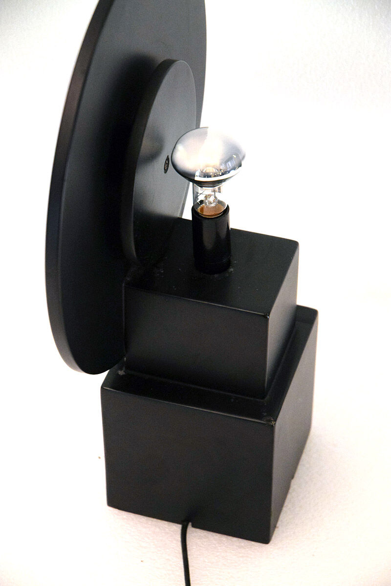 Italian Table Lamp in Wood by Gruppo Enne, 1970s