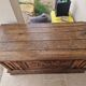 Antique carved oak chest