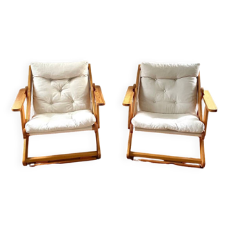 Pair of Scandinavian armchairs by Gillis Lundgren for IKEA