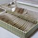 37-piece cutlery set in silver metal with Art Deco decor in box