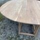 Large gateleg table in raw wood