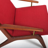 Mid Century Danish Teak and Brass Easychair 1960s