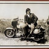 Original photo LE GITAN José Giovanni Alain Delon Motorcycle BMW 20x30cm 1975