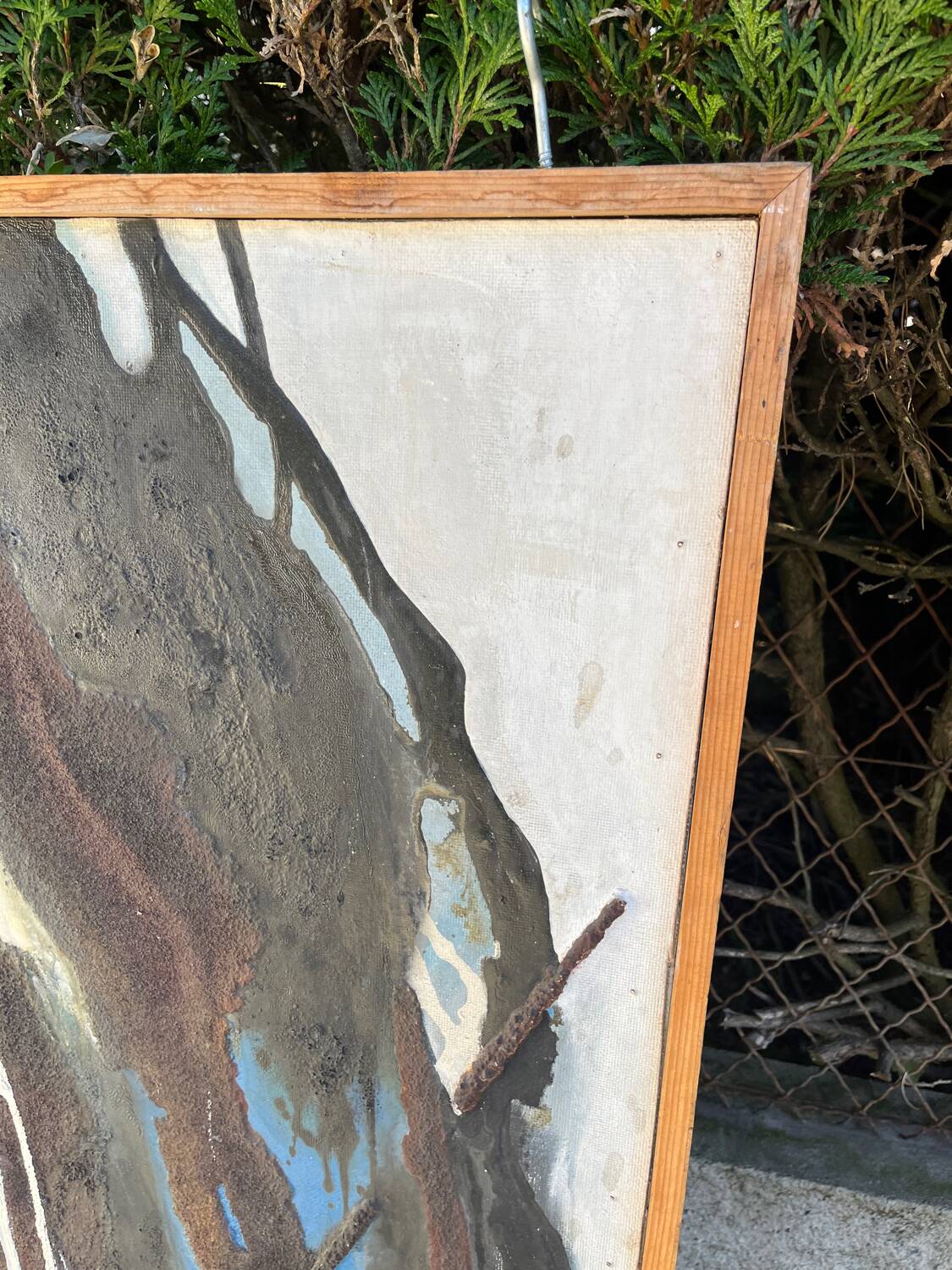 Brutalist table signed