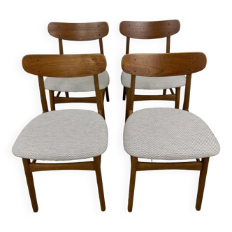 Set of 4 Danish teak chairs