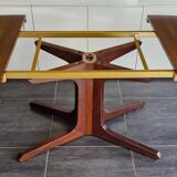 Table extensible vintage Baumann en teck, années 1970