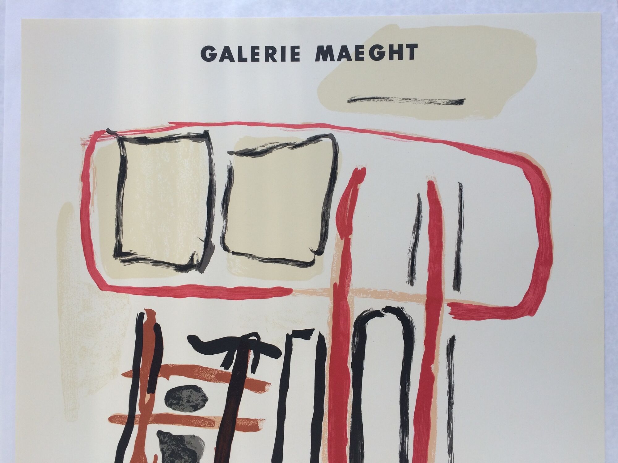 Pierre tal-coat, galerie maeght, 1956. original exhibition poster edited in lithography