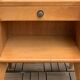 Solid oak compass feet bedside table 1950