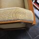 Pair of Art Deco armchairs and poufs