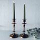 Pair of bronze candlesticks